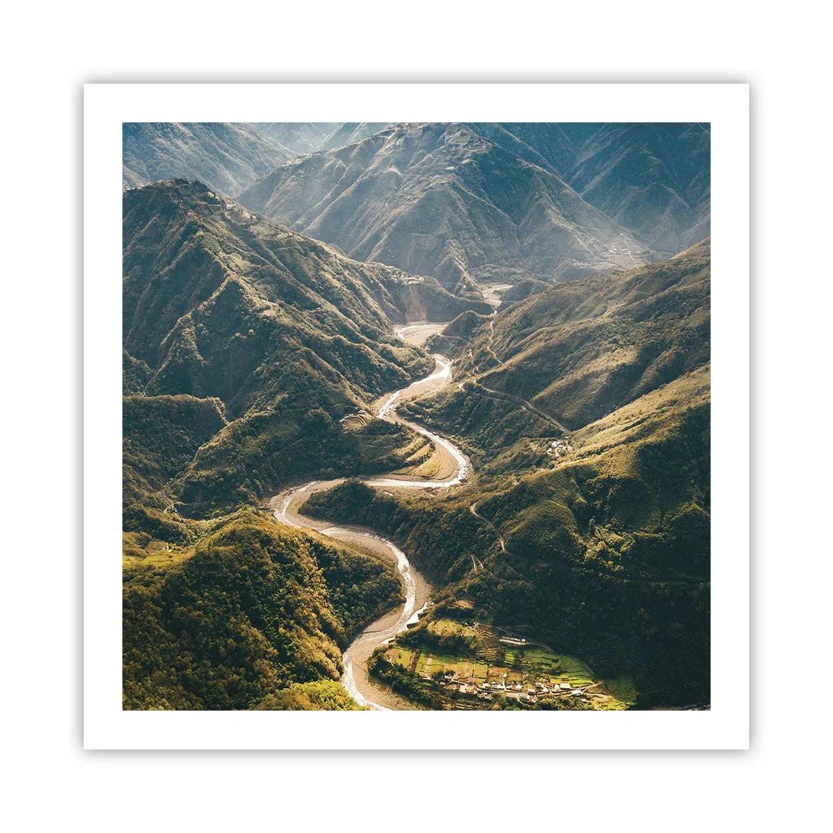 Affisch - Direkt från fjällens hjärta - 60x60 cm