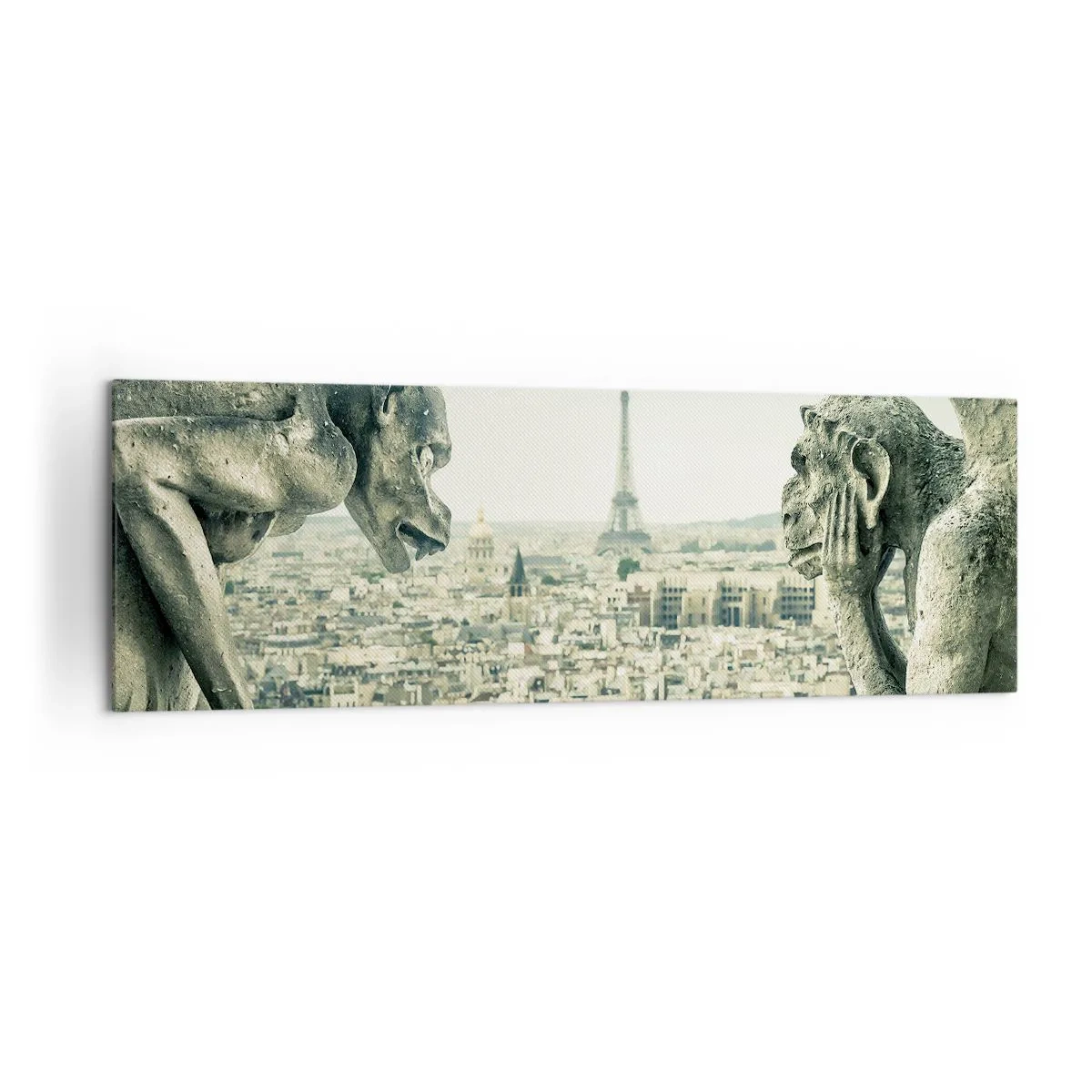 Canvastavla - Bild på duk - Ett samtal i Paris - 160x50 cm