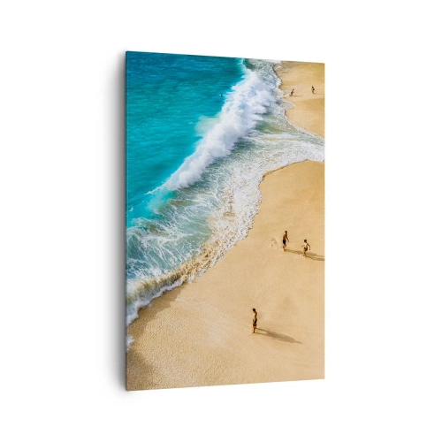 Canvastavla - Bild på duk - Och sedan solen, stranden... - 80x120 cm