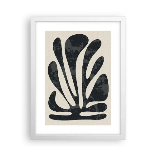 Affisch i vit ram - Abstraktion med flera fingrar - 30x40 cm