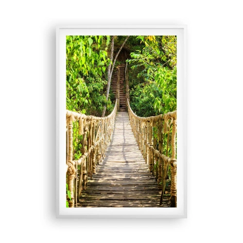 Affisch i vit ram - Upphängd i grönskan - 61x91 cm