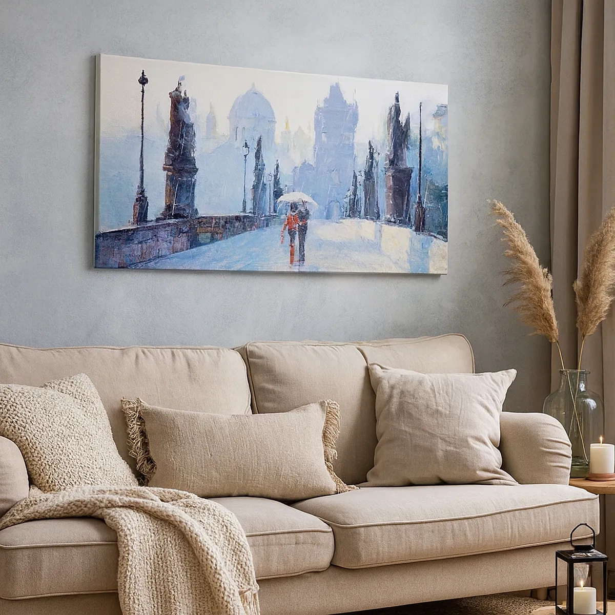 Canvastavla - Bild på duk - Förtrollade av regnet - 30x30 cm