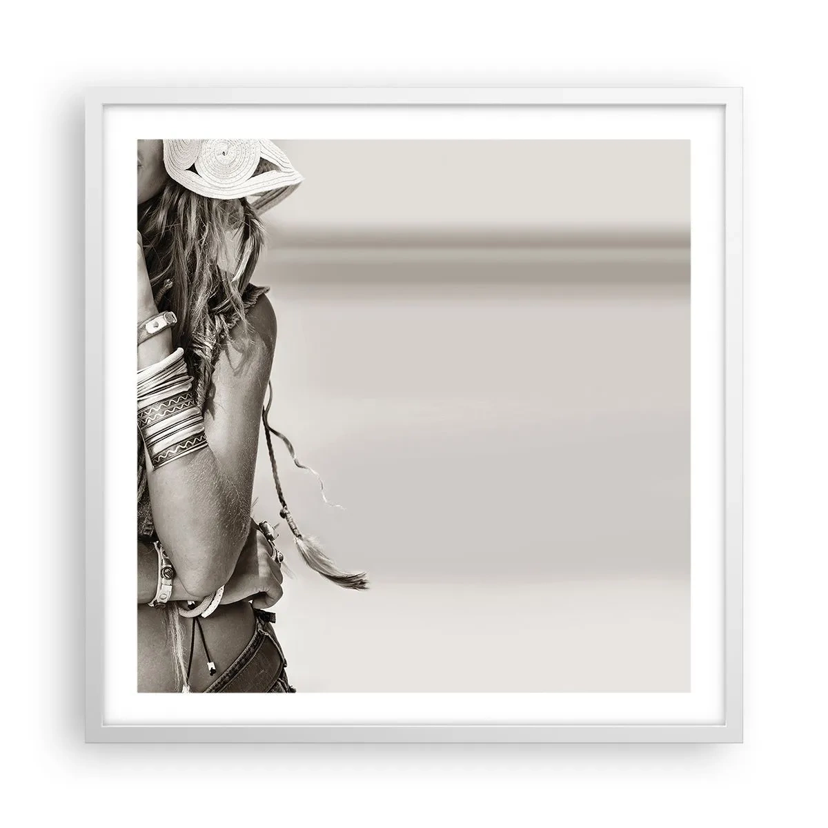 Affisch i vit ram - Som flickorna brukar - 60x60 cm