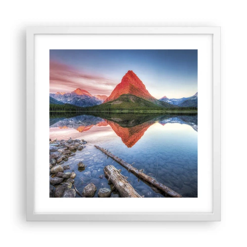 Affisch i vit ram - Glöd och kyla - 40x40 cm