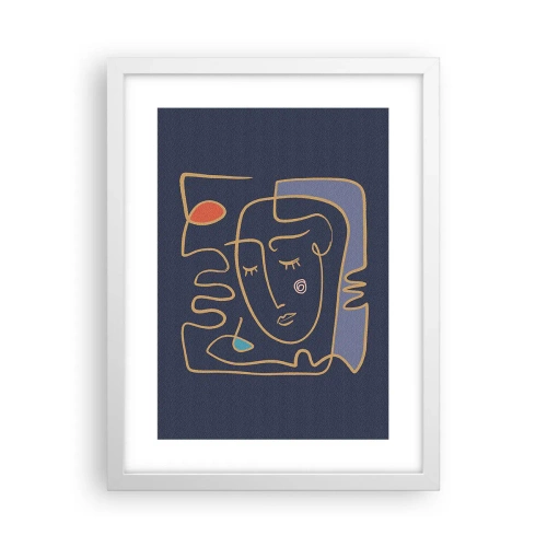 Affisch i vit ram - I drömmarnas värld - 30x40 cm