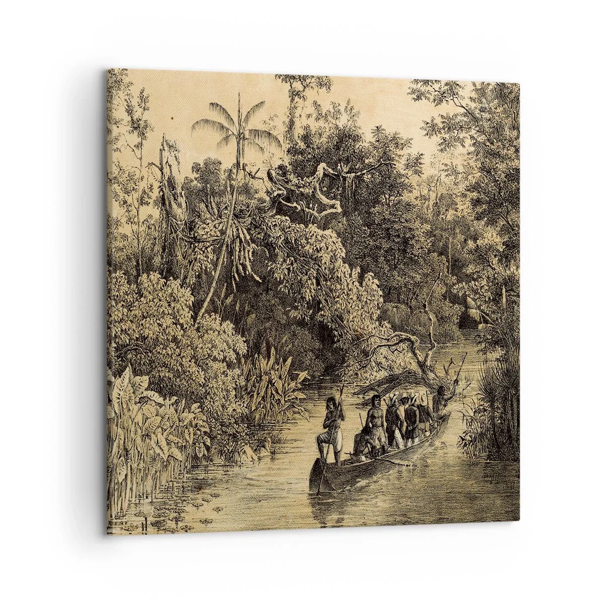 Canvastavla - Bild på duk - Resa till källan - 50x50 cm