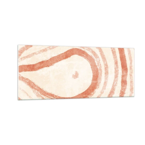 Glastavla - Bild på glas - Korallringar - komposition - 100x40 cm