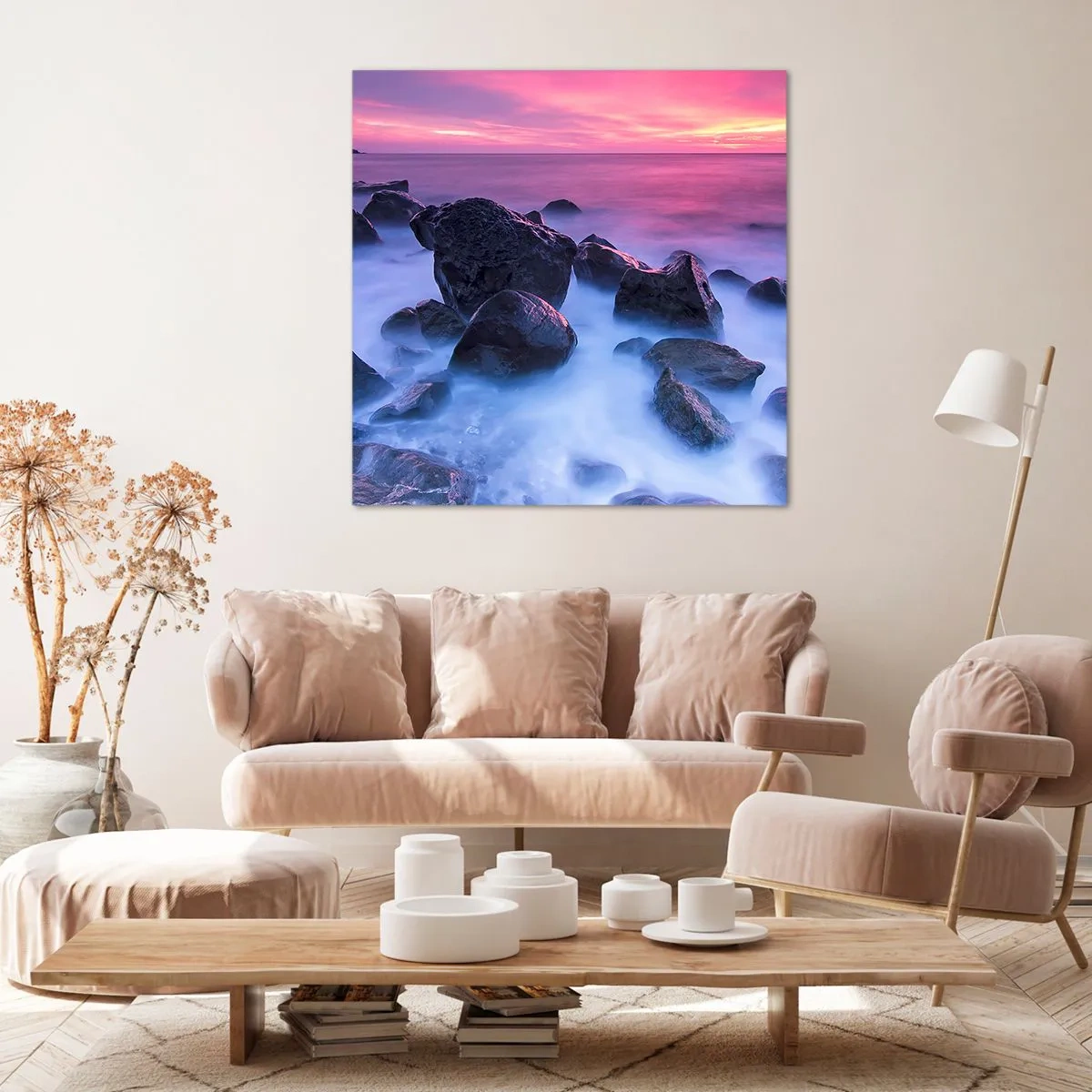 Canvastavla - Bild på duk - Dimma och sken - 40x40 cm