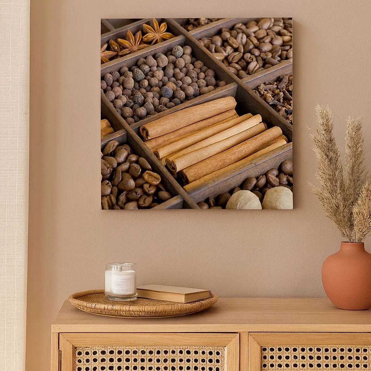 Canvastavla - Bild på duk - Aromskattekista - 30x30 cm