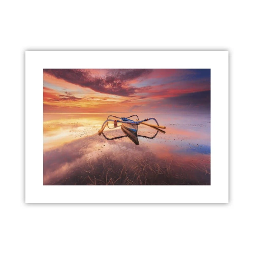 Affisch - Tropiska kvällens lugn - 40x30 cm