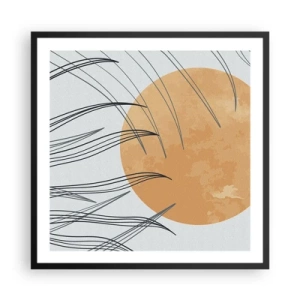 Affisch i svart ram - Alltid mot solen - 60x60 cm