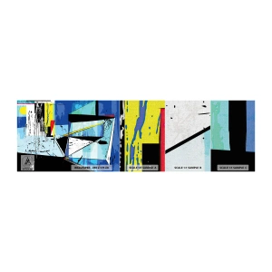 Provbit av fototapet Premium Canvas - Se värden ur en vinkel... - Abstraktion, Bit, Modernt mönster - 100x30 cm