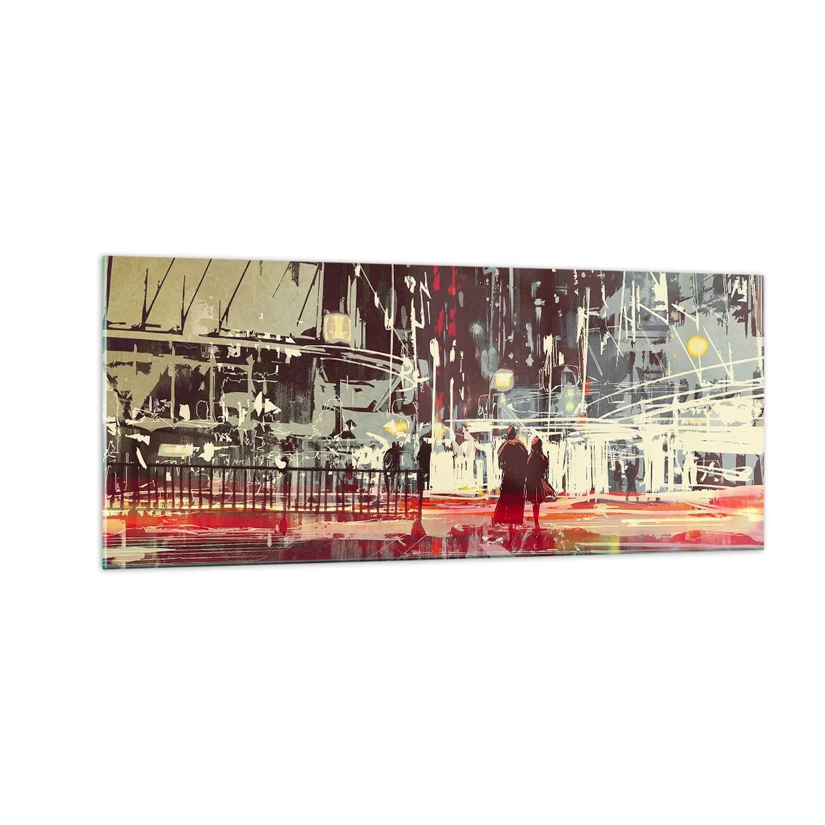 Glastavla - Bild på glas - Storstads passage - 100x40 cm