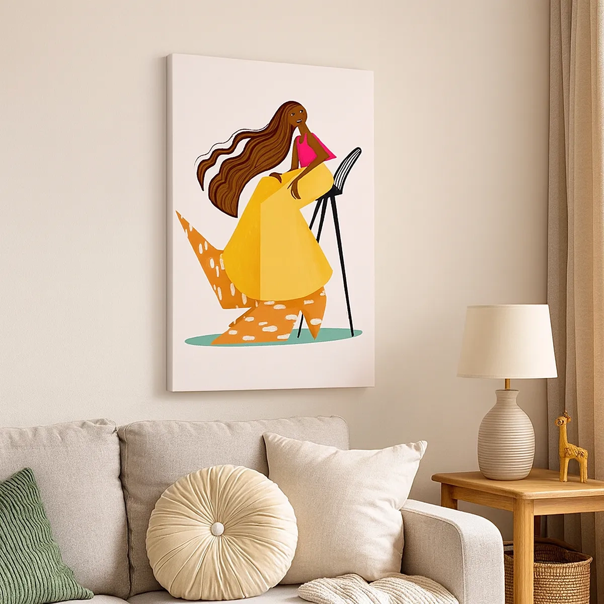 Canvastavla - Bild på duk - Modet är också kul - 50x70 cm