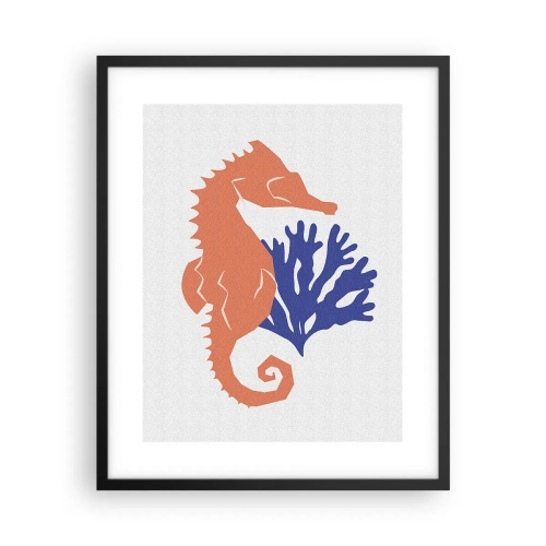 Affisch i svart ram - På en äng under vattnet - 40x50 cm