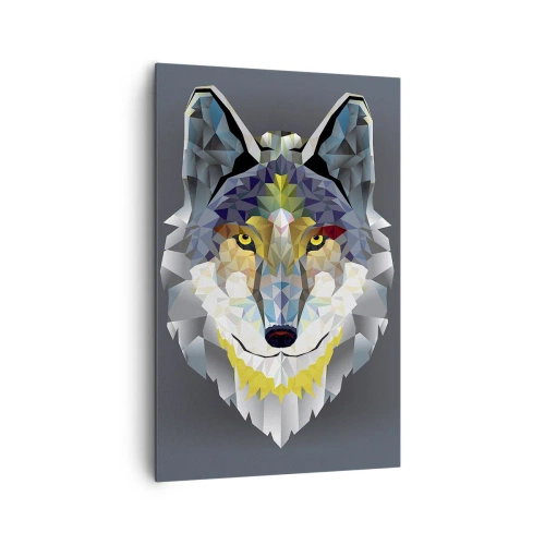 Canvastavla - Bild på duk - Vargen är här - 80x120 cm