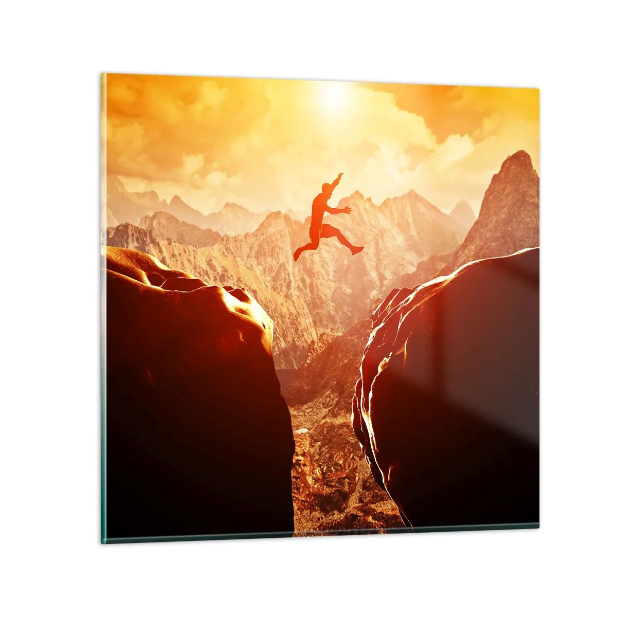 Glastavla - Bild på glas - Passera gränser - 70x70 cm