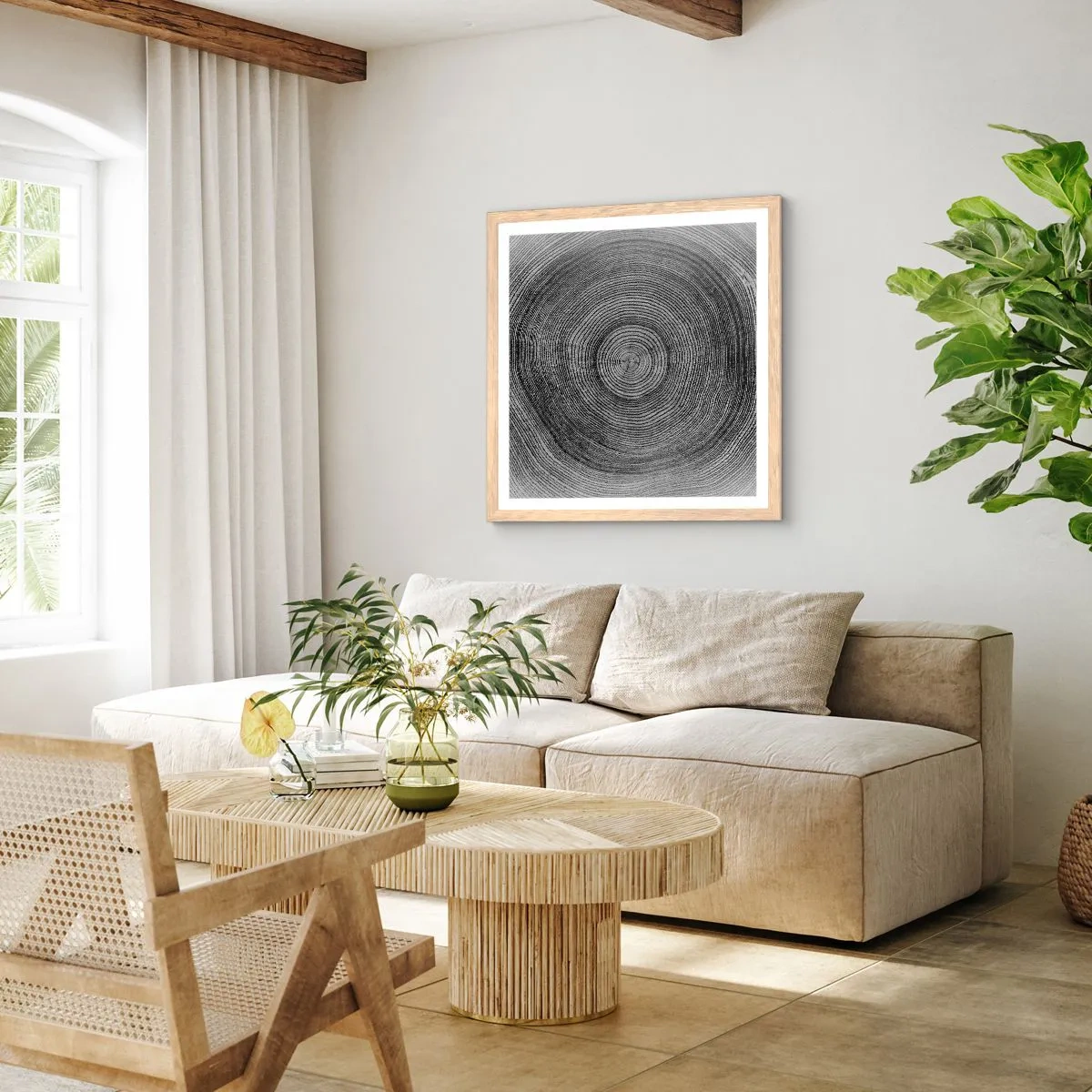 Affisch i ram av ljusek - Ett tecken i tiden - 60x60 cm