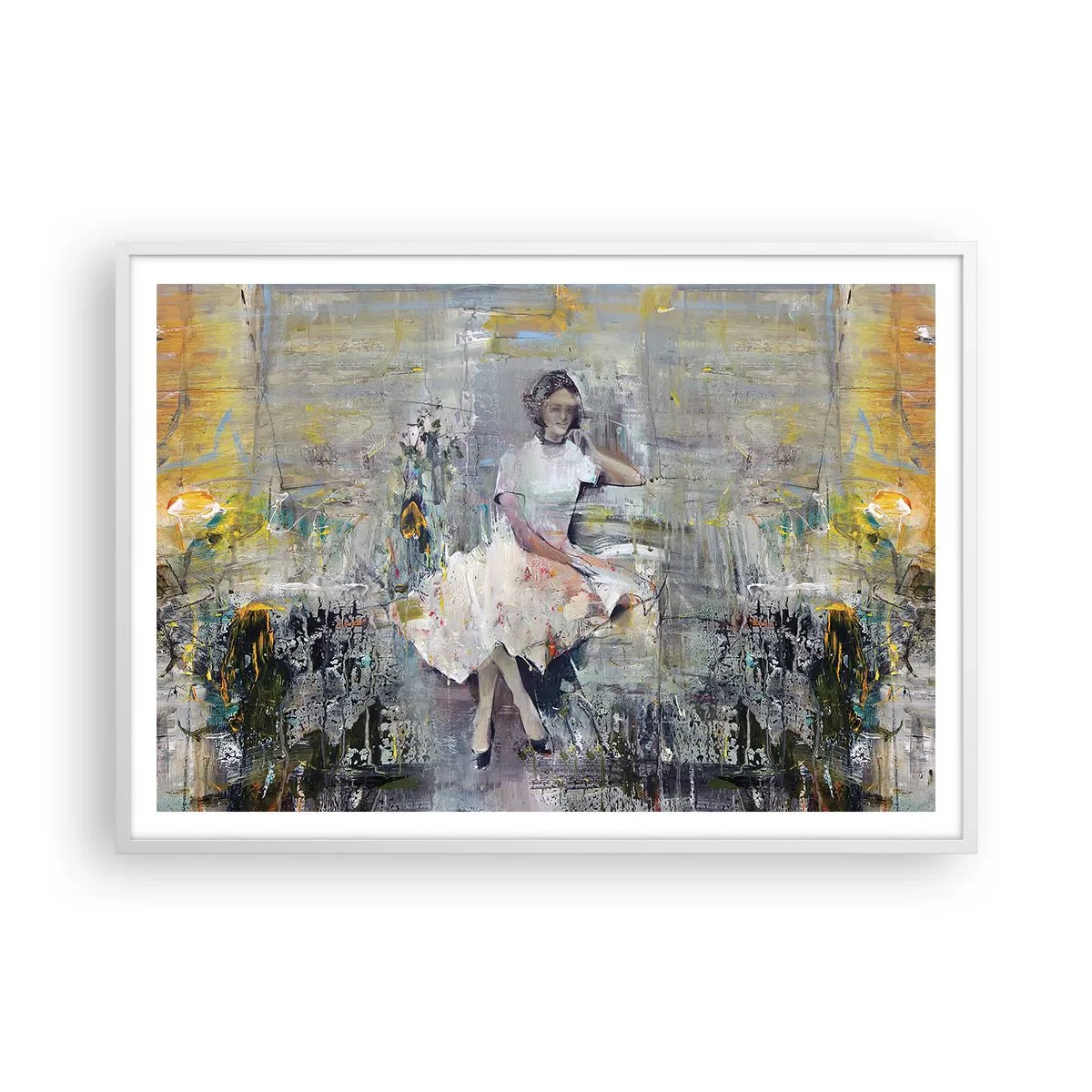 Affisch i vit ram - Klassisk och modern - 100x70 cm