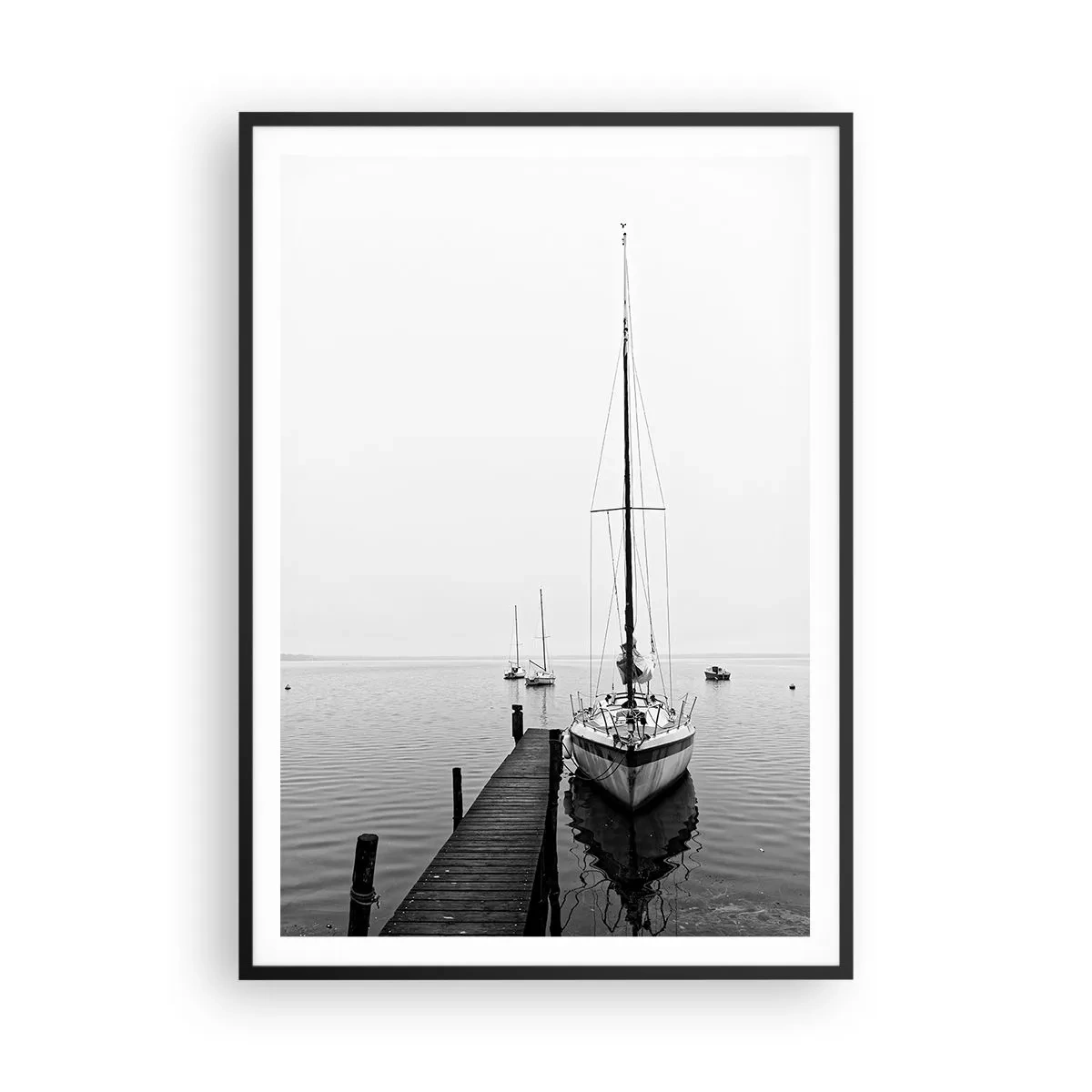 Affisch i svart ram - Redo att ge sig iväg - 70x100 cm