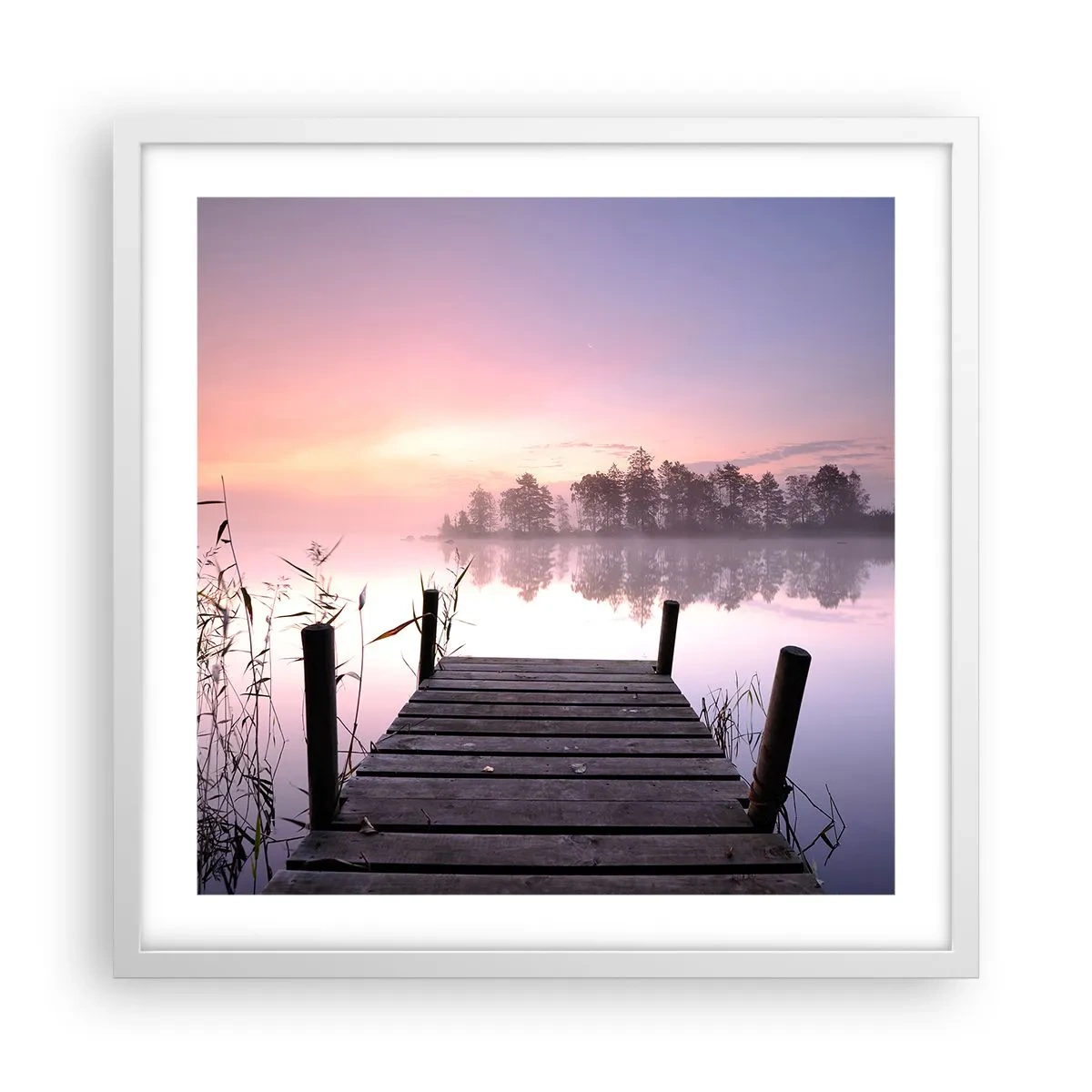 Affisch i vit ram - Ur liljedimman... - 50x50 cm