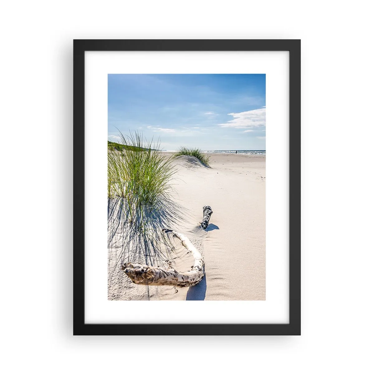 Affisch i svart ram - Vackrast? Östersjöstrand - 30x40 cm