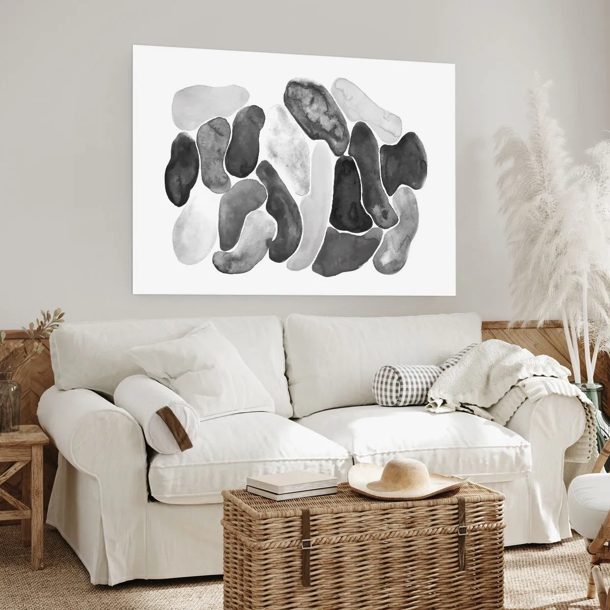 Affisch - Stenig abstraktion - 40x30 cm