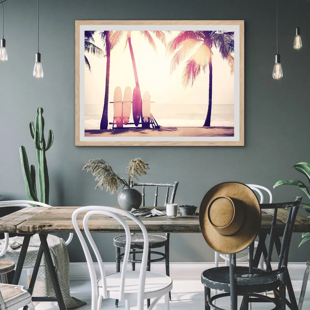 Affisch i ram av ljusek - Det blir en underbar dag - 70x50 cm