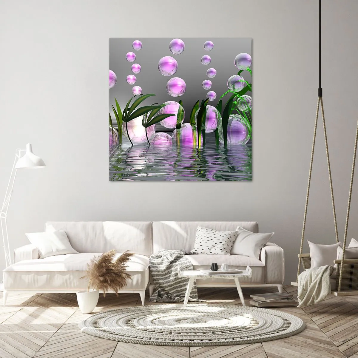 Canvastavla - Bild på duk - Tankeväckande komposition av lätthet och liv - 60x60 cm