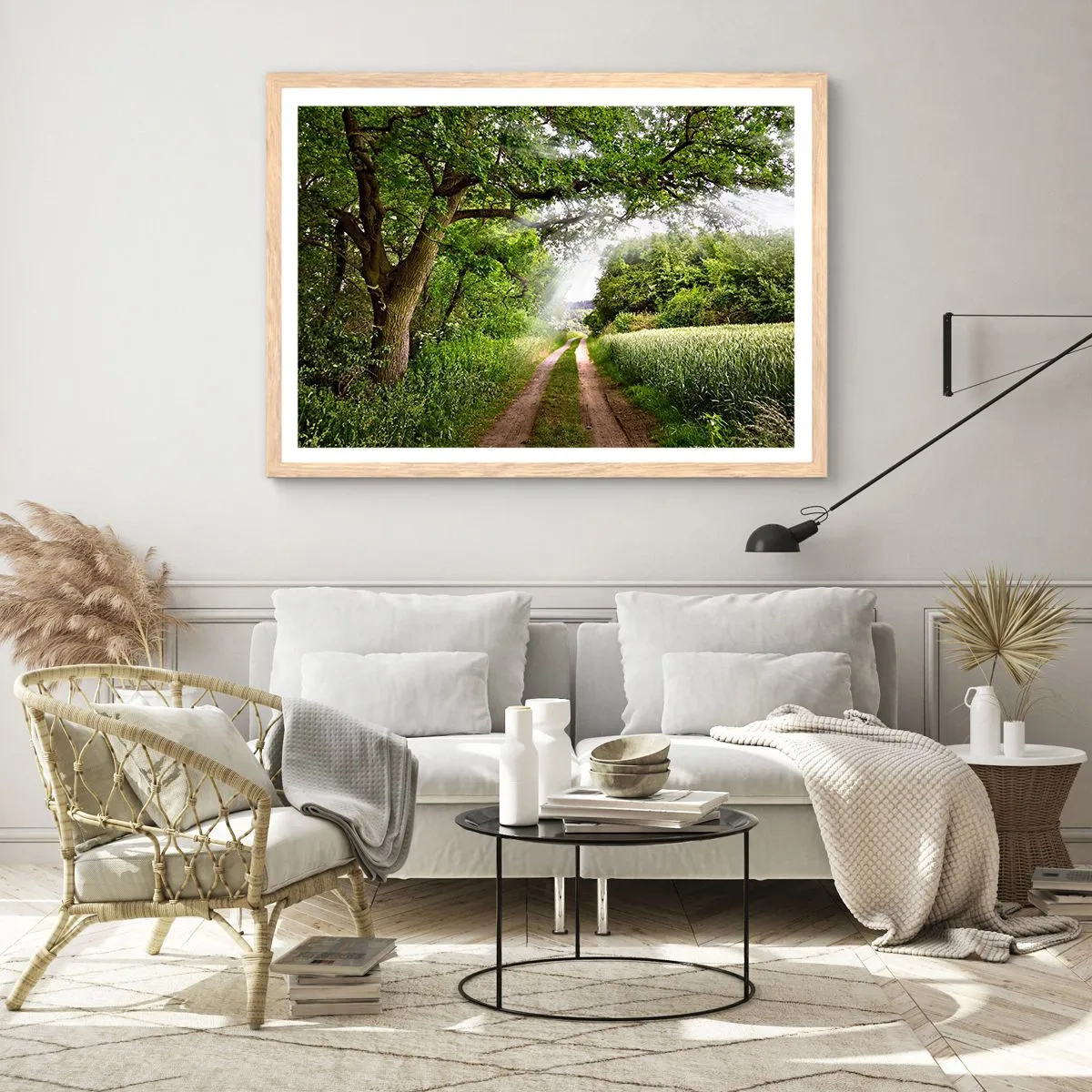 Affisch i ram av ljusek - Et in Arcadia ego - 100x70 cm