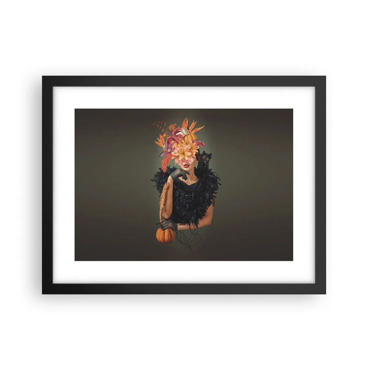 Affisch i svart ram - Häxans troll - 40x30 cm