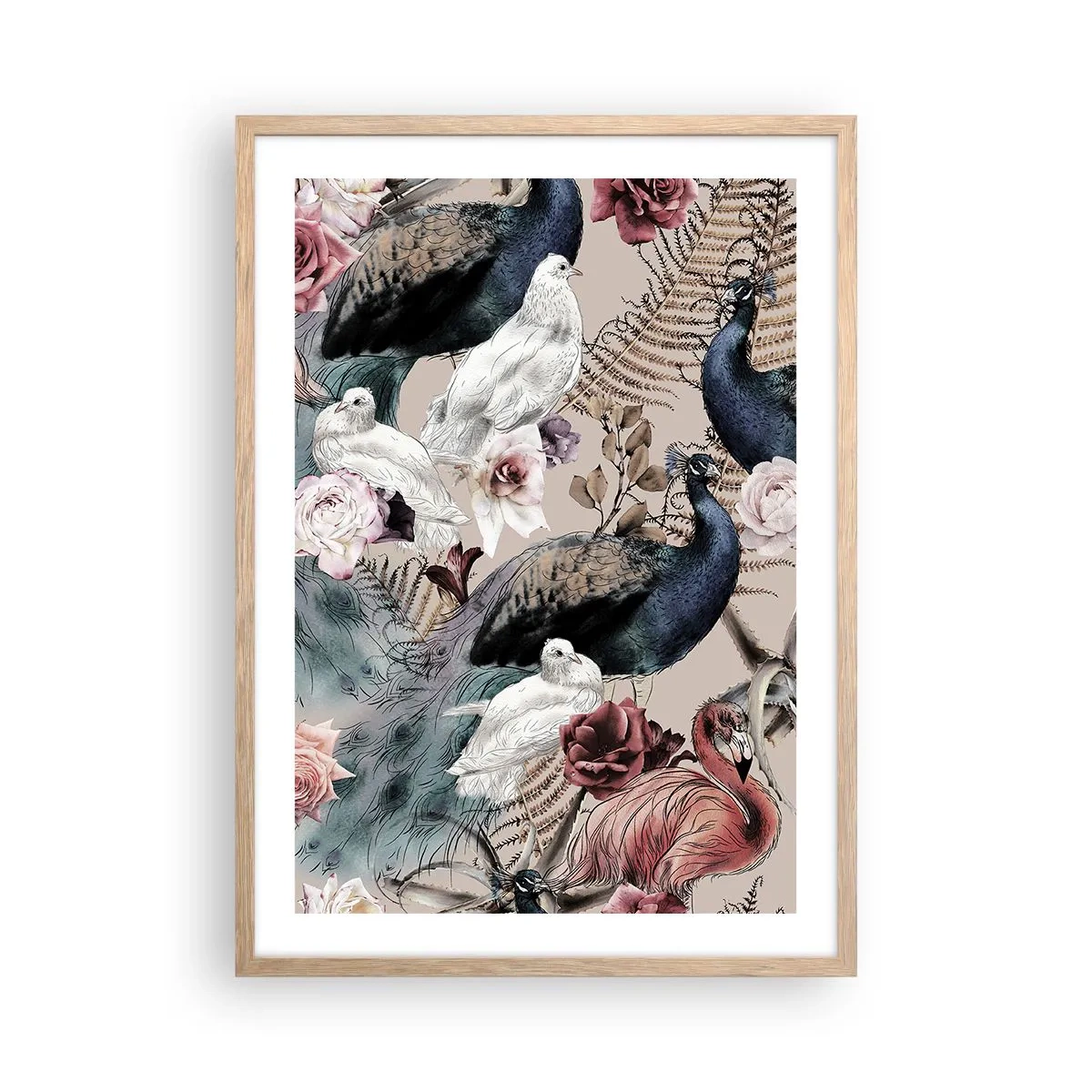 Affisch i ram av ljusek - I palatsträdgården - 50x70 cm