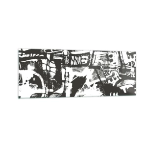 Glastavla - Bild på glas - Ordning eller kaos? - 140x50 cm