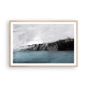 Affisch i ram av ljusek - Vatten - jord: en krock mellan elementen - 91x61 cm