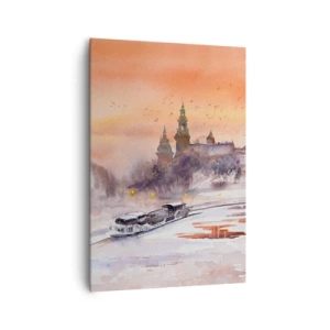 Canvastavla - Bild på duk - Kunglig solnedgång - 70x100 cm