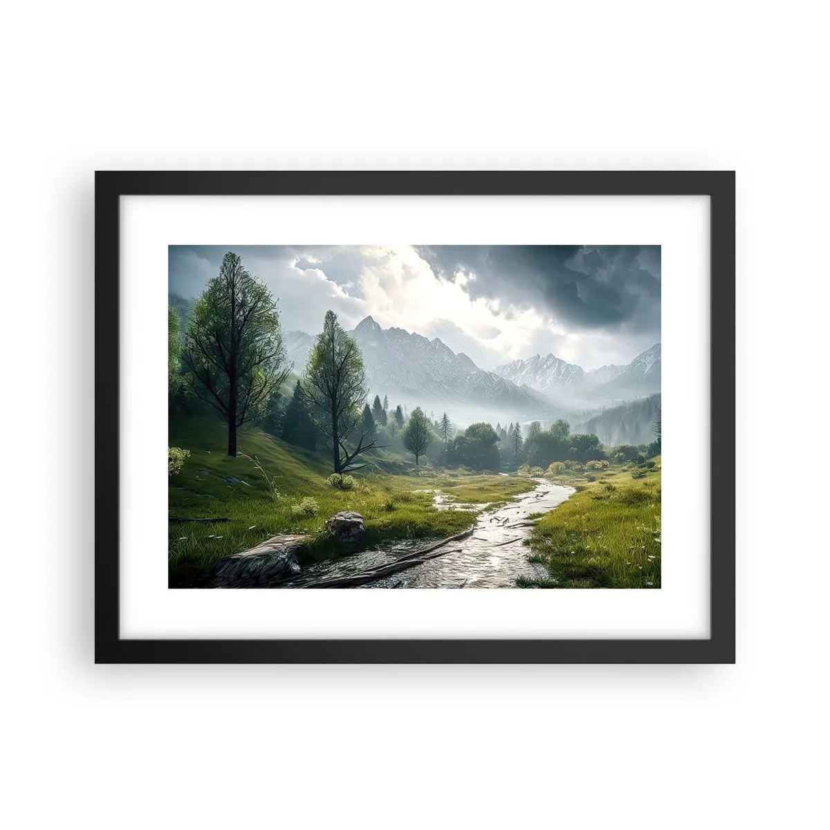 Affisch i svart ram - Fram och tillbaka - 40x30 cm