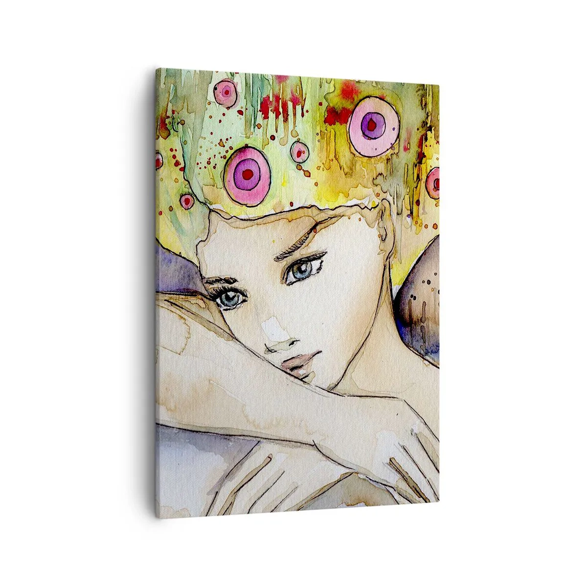Canvastavla - Bild på duk - fjärilprincessa - 50x70 cm