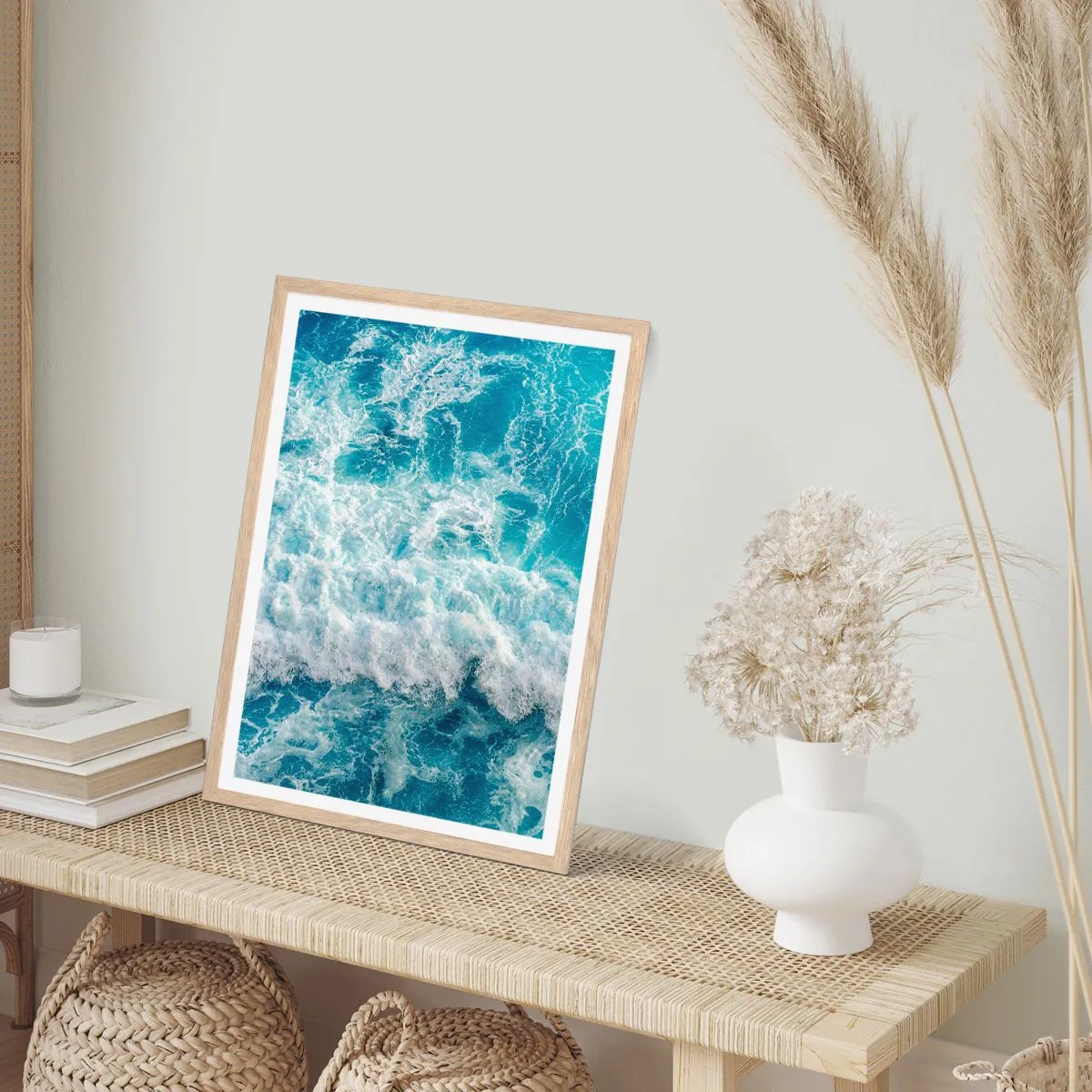 Affisch i ram av ljusek - Glatt och hoppande - 61x91 cm