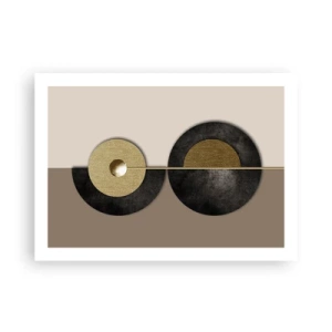 Affisch - Variationer runt en cirkel - 70x50 cm