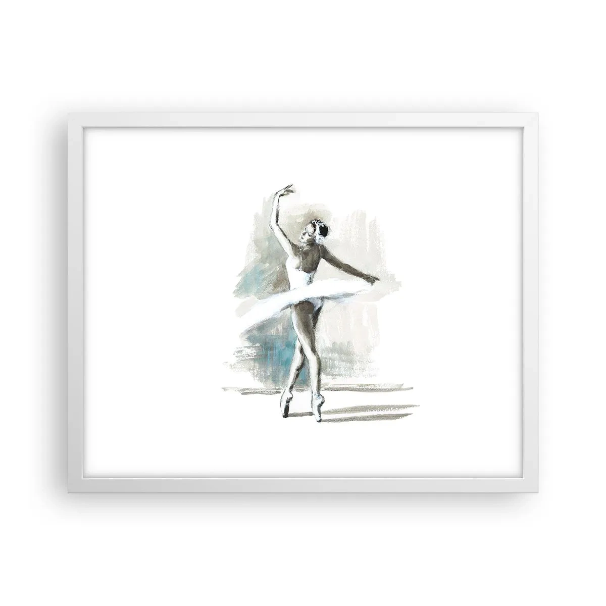 Affisch i vit ram - Förtrollad i en svan - 50x40 cm
