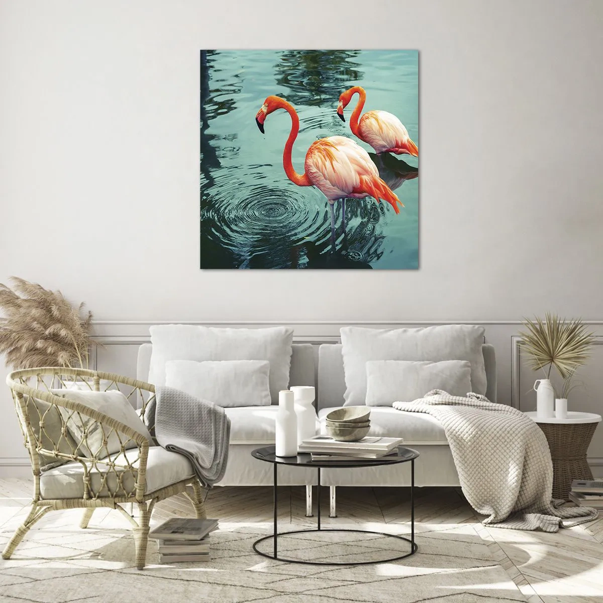 Glastavla - Bild på glas - Nu är vi på modet - 40x40 cm