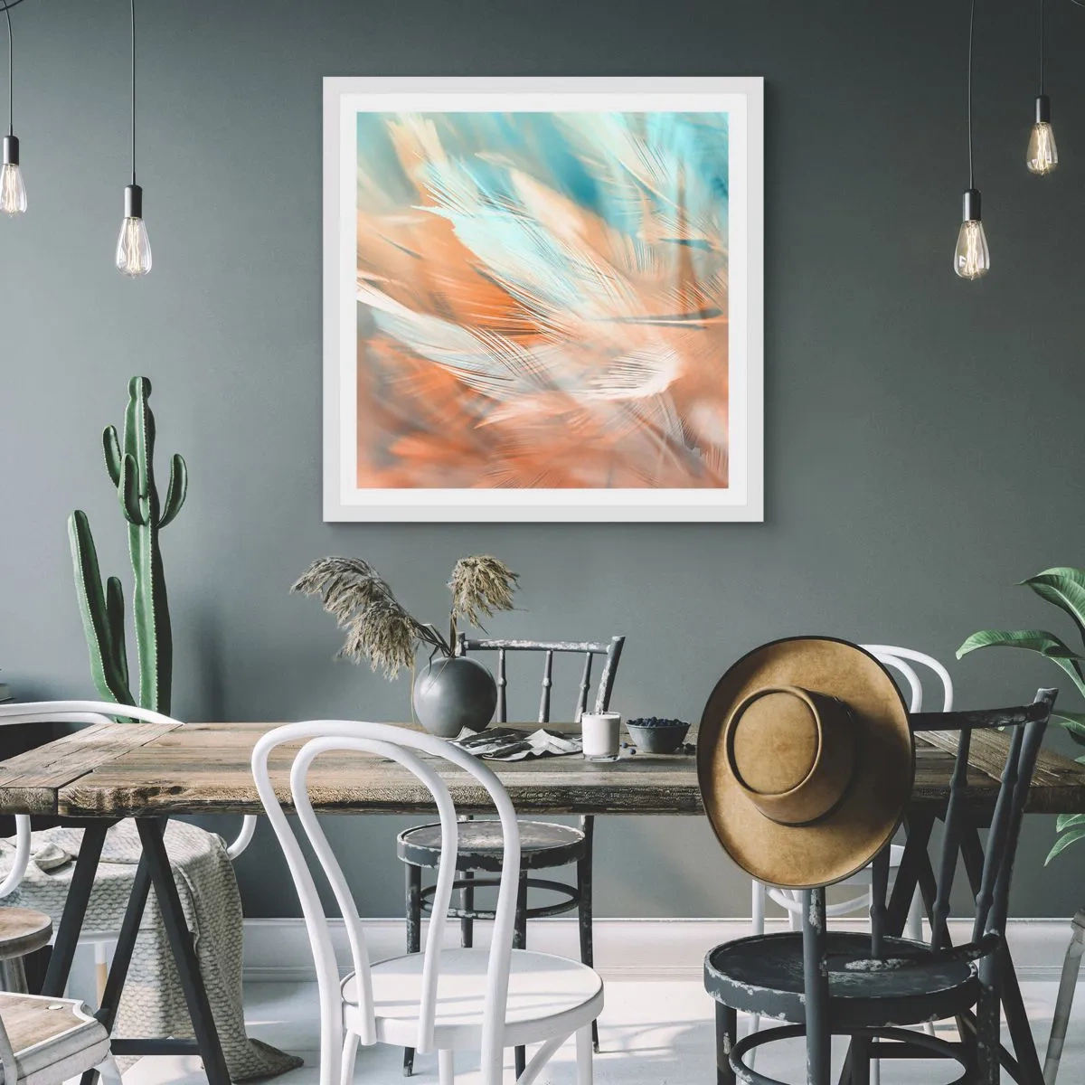 Affisch i vit ram - I mildhetens land - 50x50 cm