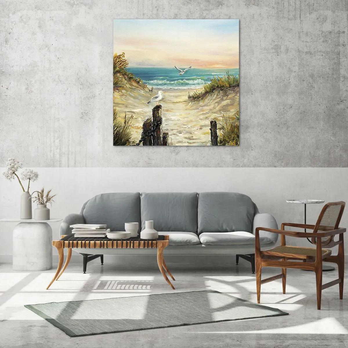 Glastavla - Bild på glas - Vindstilla - 60x60 cm