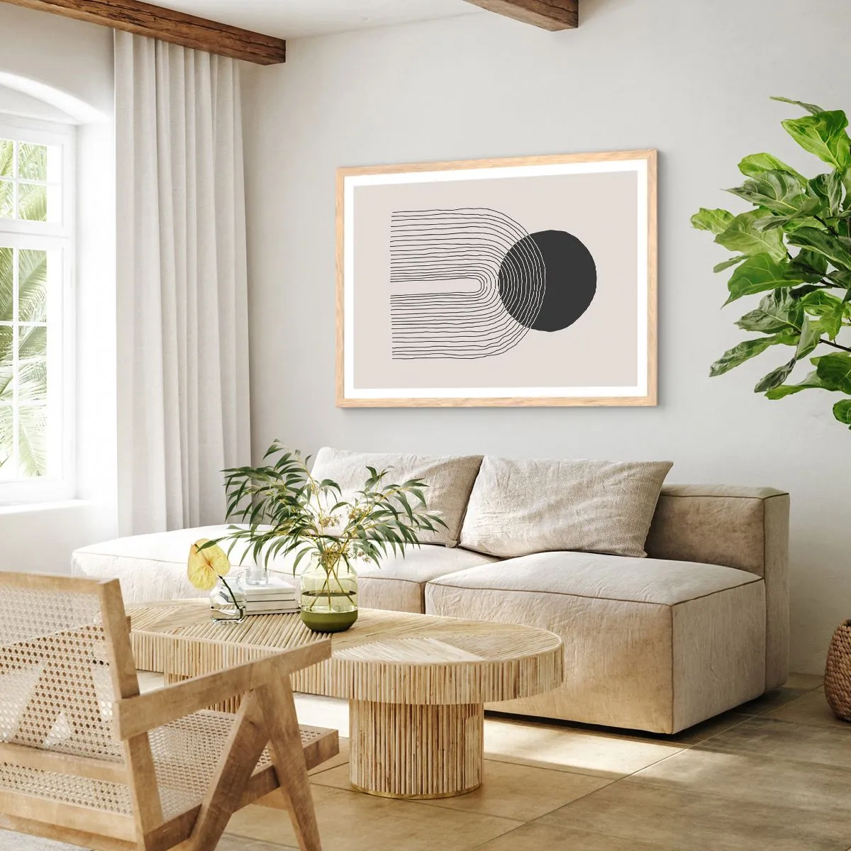 Affisch i ram av ljusek - Darr och säkerhet - 50x40 cm