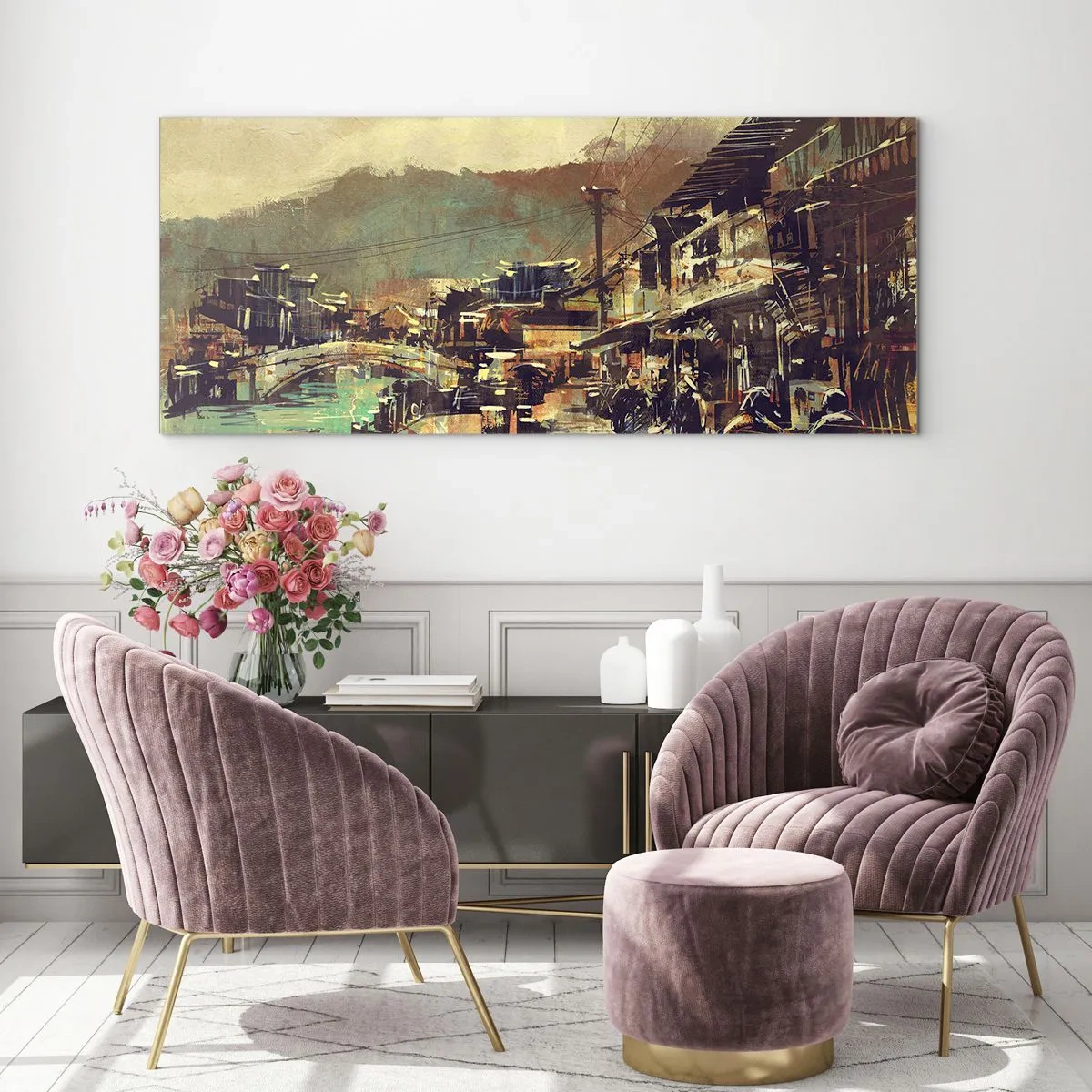 Glastavla - Bild på glas - Livet som gråskalans rikedom - 100x40 cm