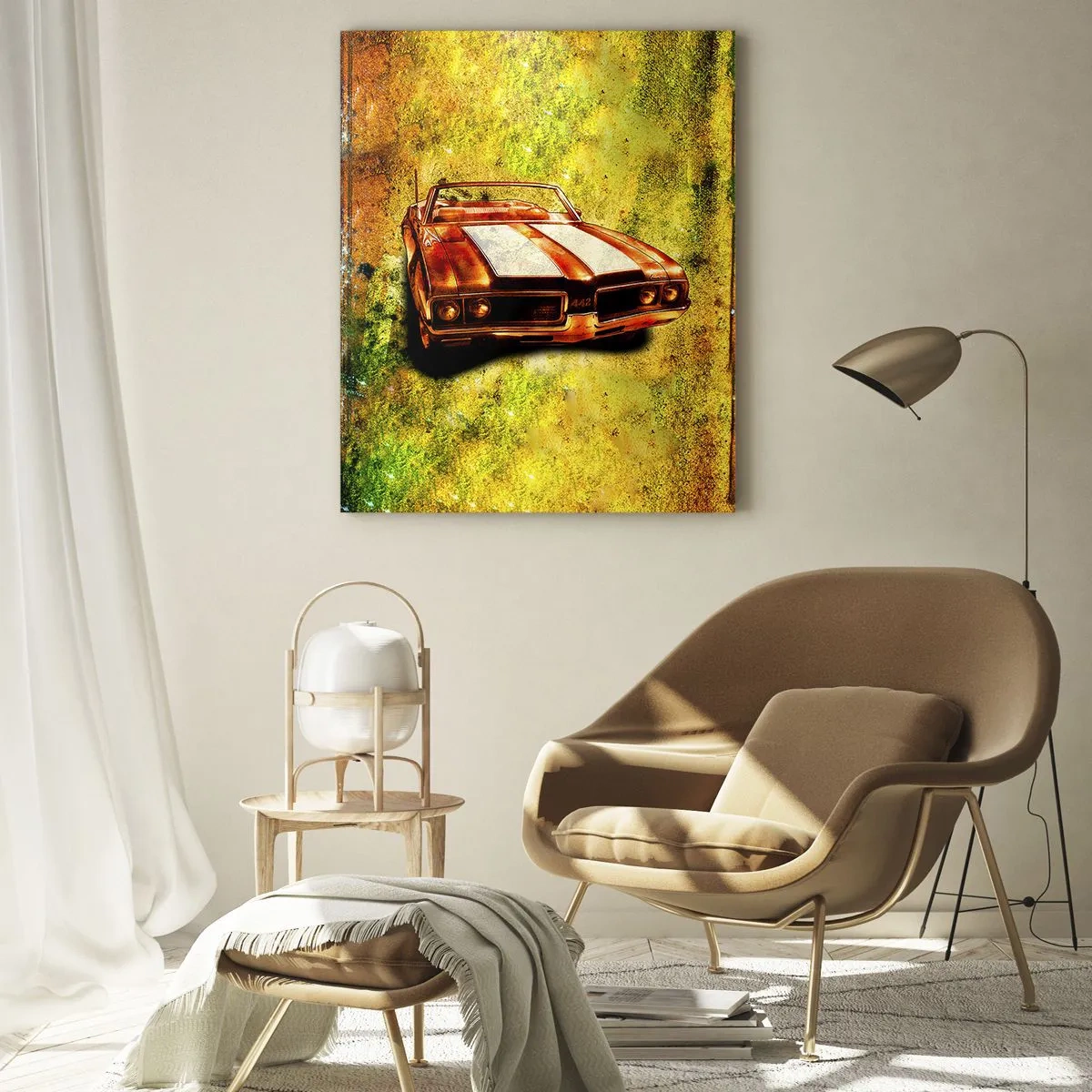 Glastavla - Bild på glas - Kraft förtrollad i formerna - 50x70 cm