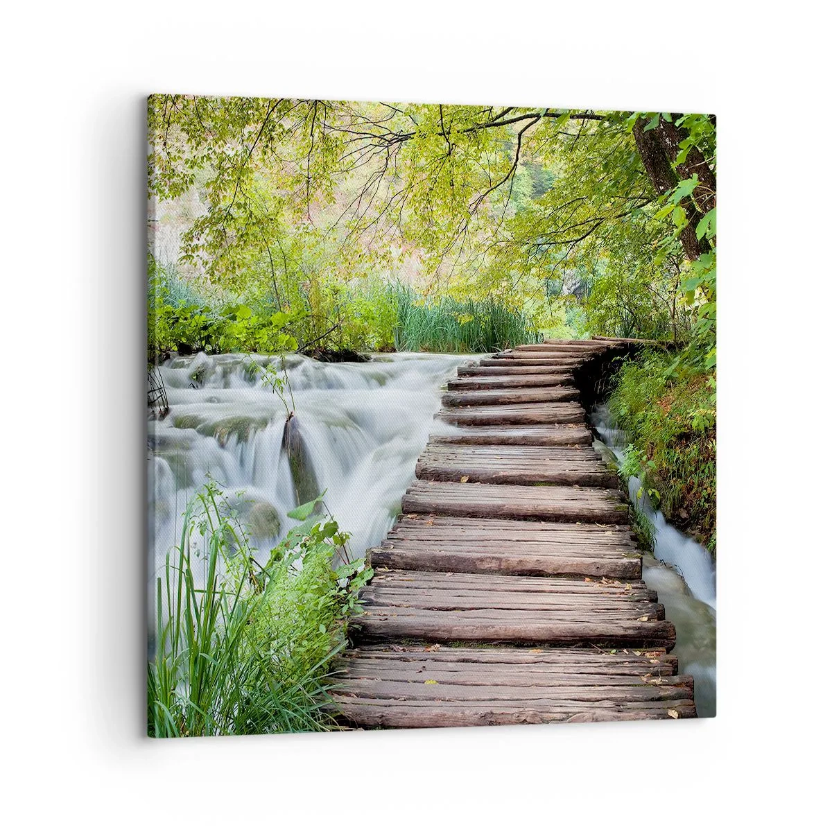 Canvastavla - Bild på duk - Inget lugnt vatten - 60x60 cm