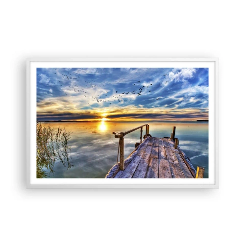 Affisch i vit ram - Vinden lägger sig - 91x61 cm