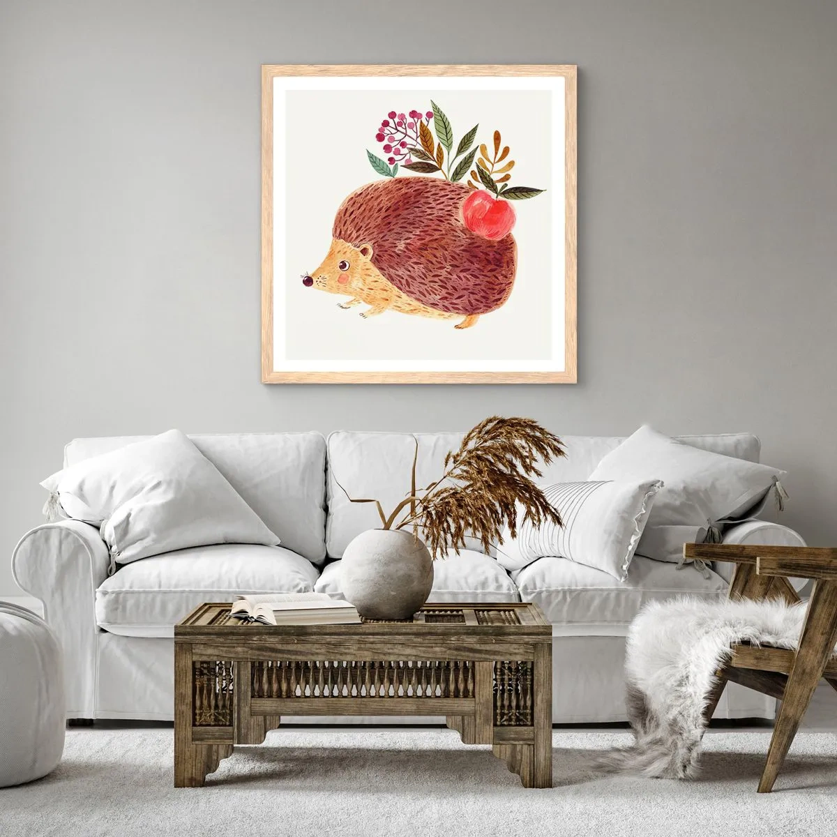 Affisch i ram av ljusek - Och du gillar mig redan - 50x50 cm