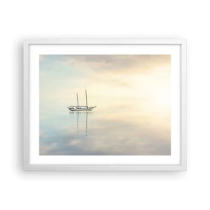 Affisch i vit ram - I ett hav av tystnad - 50x40 cm